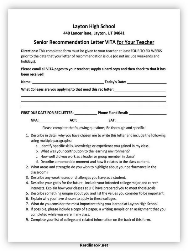 High School Recommendation Letter 02