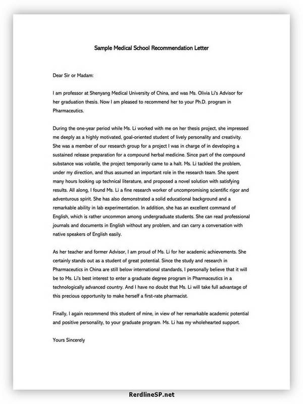 High School Recommendation Letter 08 High School Recommendation Letter 08
