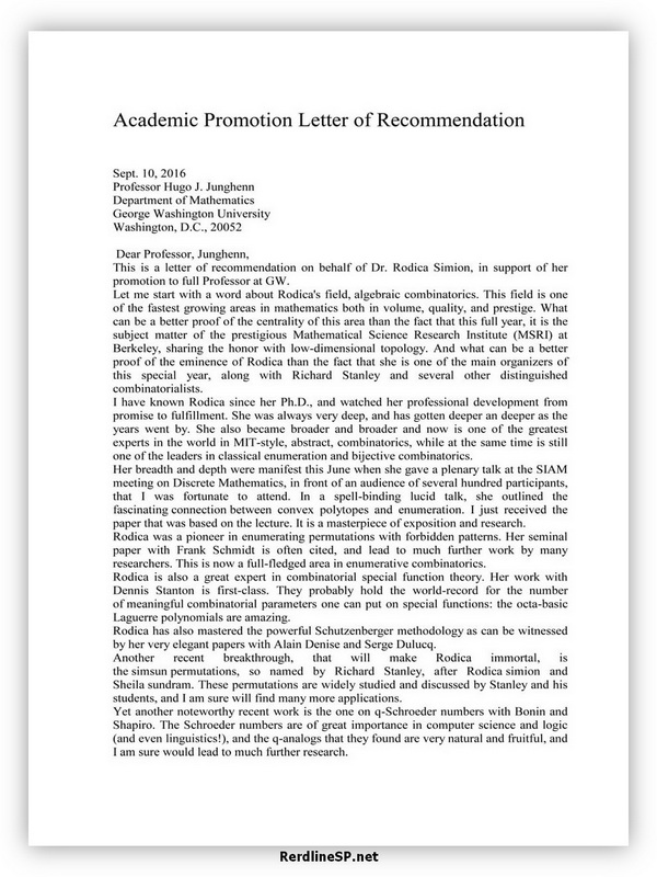 Academic Promotion Recommendation Letter 01 Academic Promotion Recommendation Letter 01