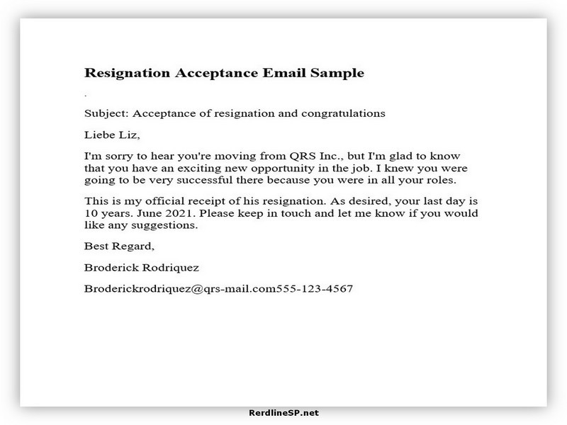 Resignation Acceptance Letter 03 Resignation Acceptance Letter 03