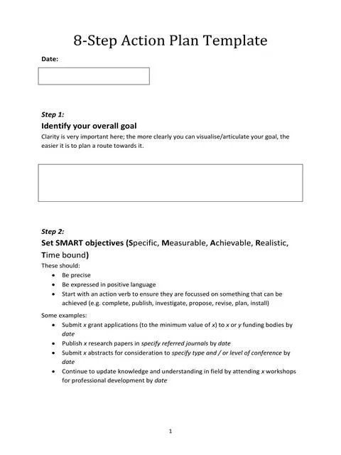 Action Plan Template 26