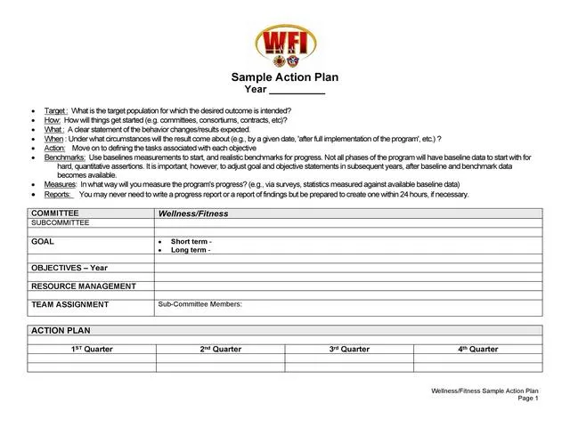Action Plan Template 28