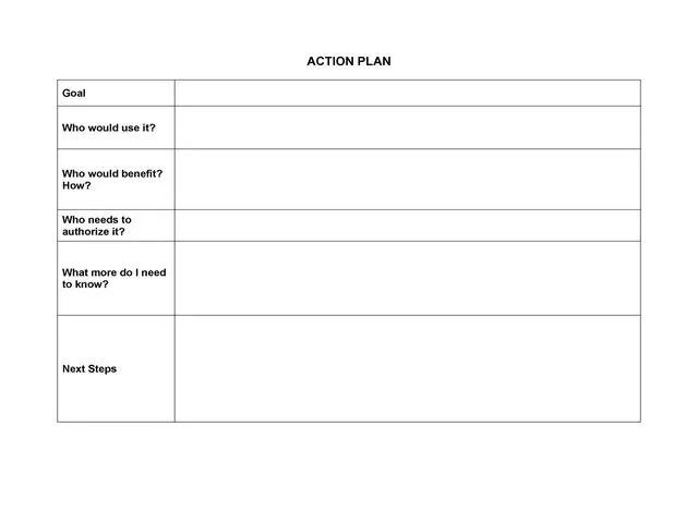 Action Plan Template 34