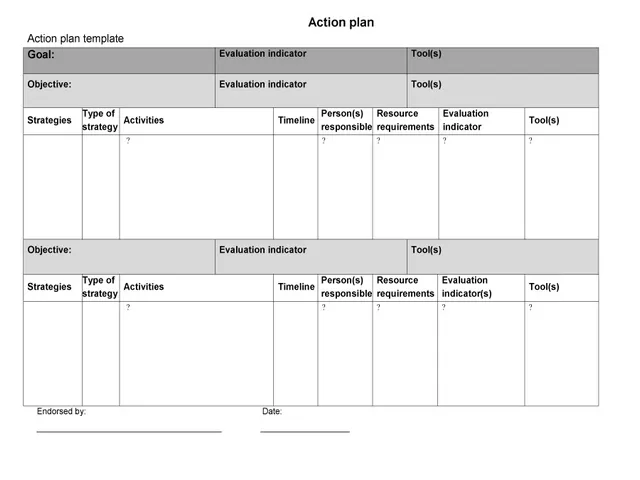 Action Plan Template 36