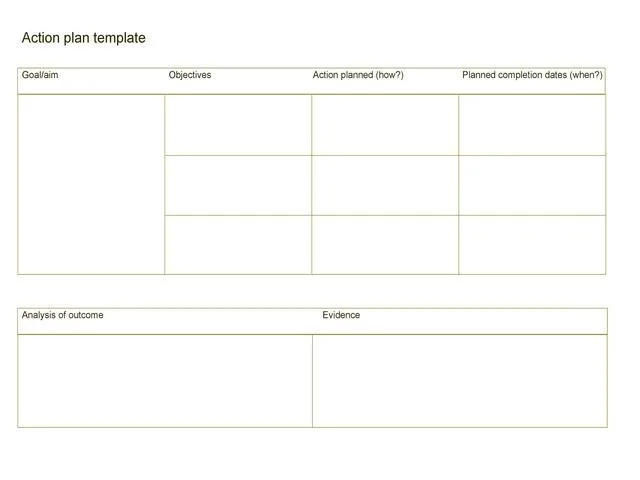 Action Plan Template 37