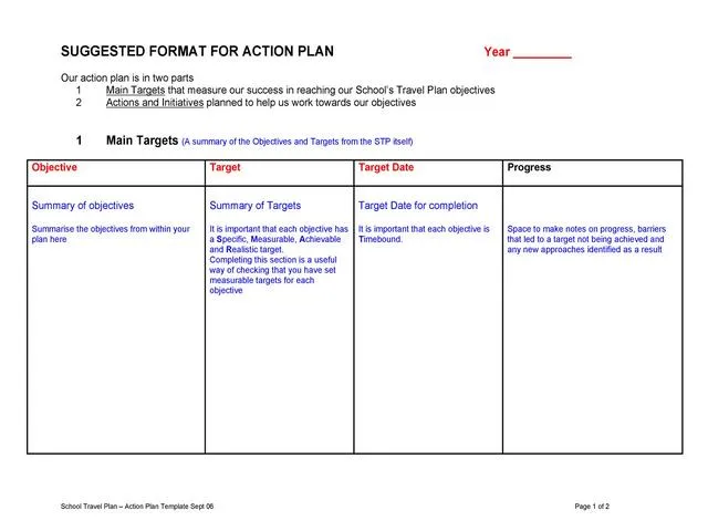 Action Plan Template 40
