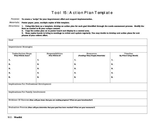 Action Plan Template 44