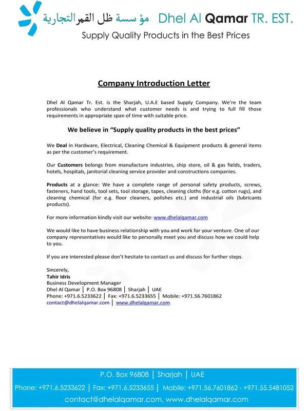 Business Introduction Letter 04