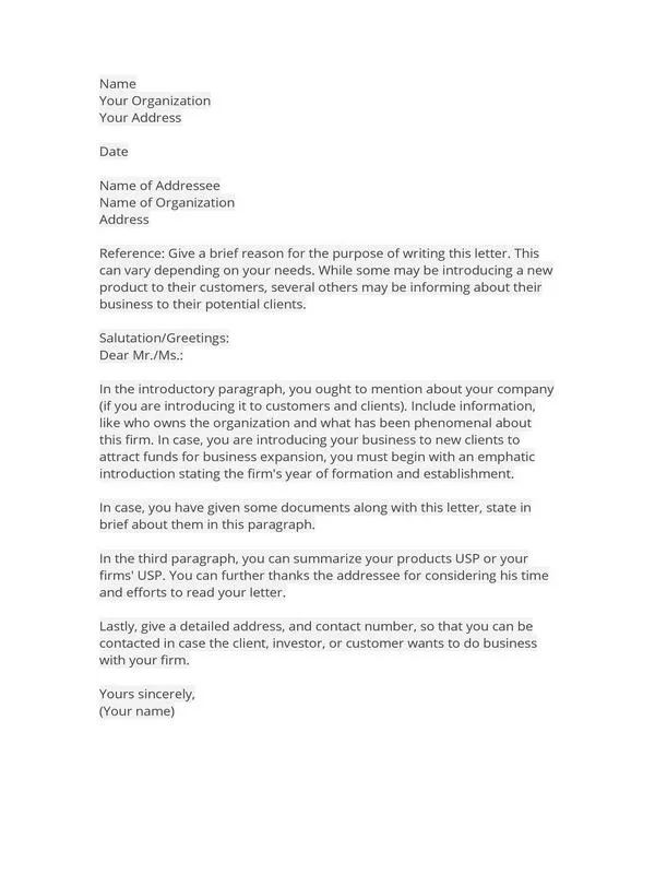 Business Introduction Letter 07