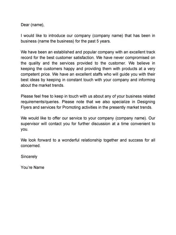 Business Introduction Letter 18