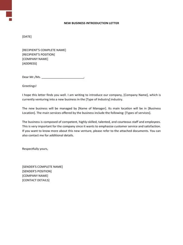 Business Introduction Letter 21