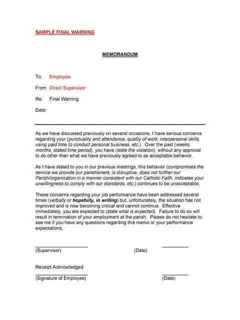 Employee Warning Letter 17