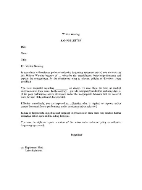 Employee Warning Letter 23