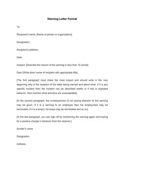 Employee Warning Letter 40
