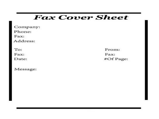 Fax Cover Sheet Template 09