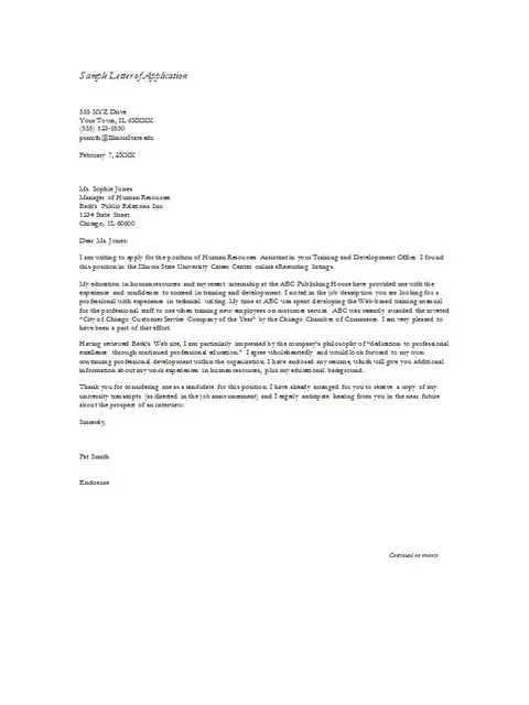 Letter Of Application Template 03