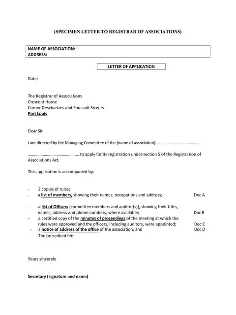 Letter Of Application Template 18