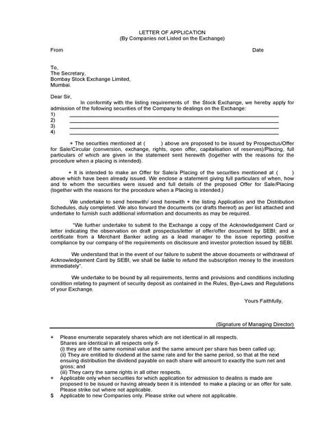 Letter Of Application Template 32