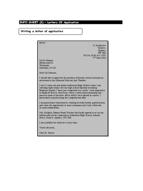 Letter Of Application Template 38