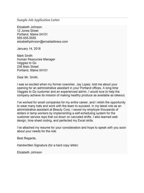 Letter Of Application Template 44