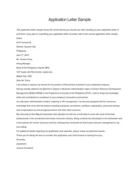 Letter Of Application Template 45