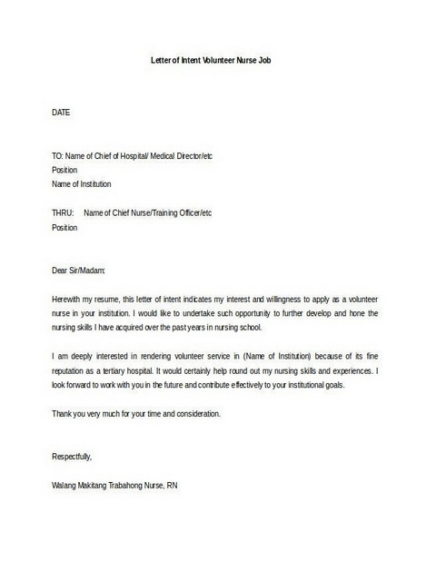 Letter Of Intent For A Job 10 Letter Of Intent For A Job 10