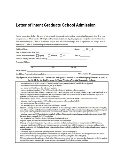 Letter of Intent Graduate School 03 Letter of Intent Graduate School 03