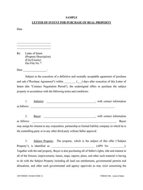 Letter of Intent Sample 40