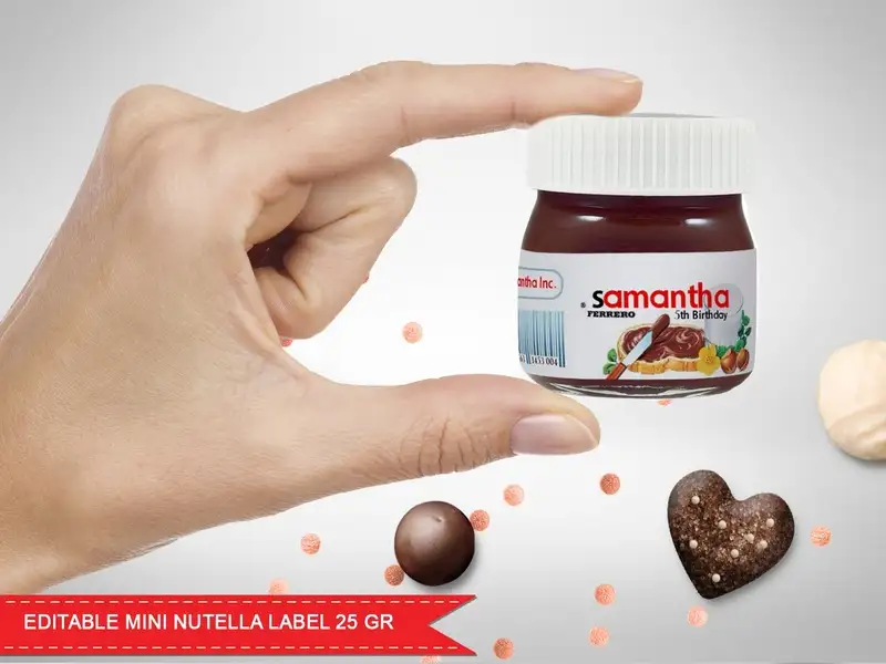 Nutella Label Template 08