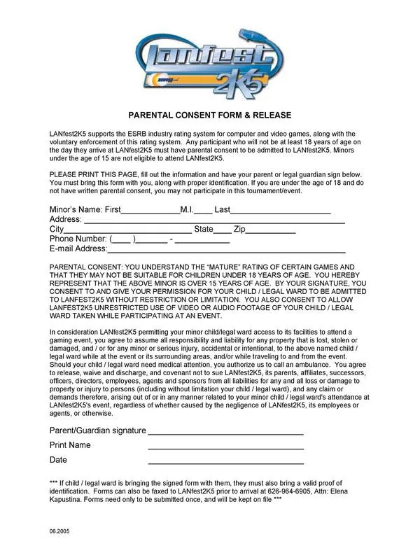 Parental Consent Form Template 16