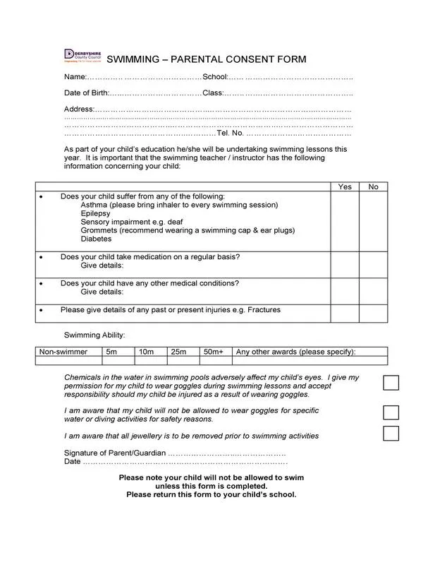 Parental Consent Form Template 22