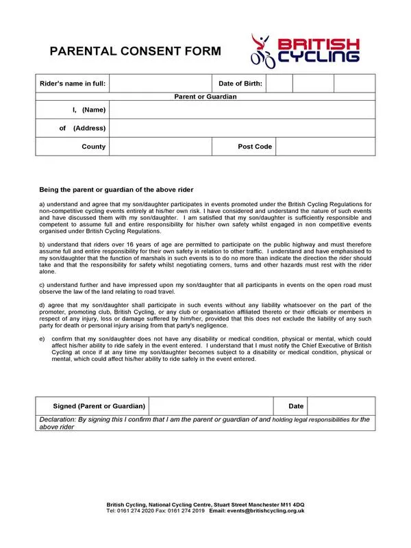 Parental Consent Form Template 25