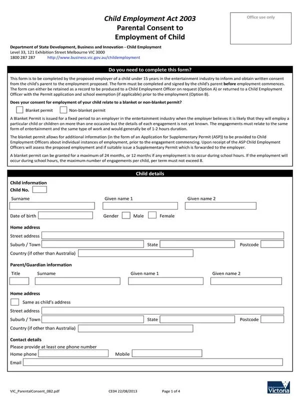 Parental Consent Form Template 26