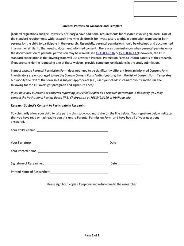 Parental Consent Form Template 28