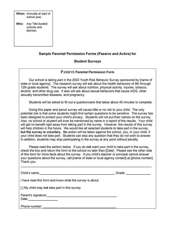 Parental Consent Form Template 34