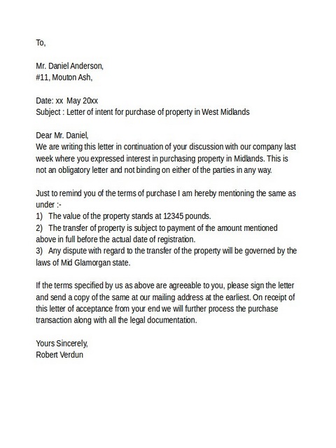 Real Estate Letter of Intent 04