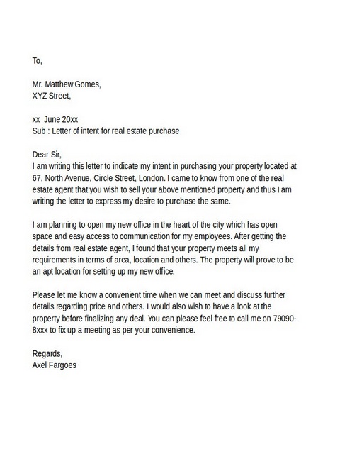 Real Estate Letter of Intent 10