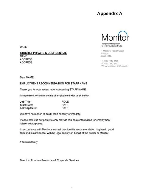 Recommendation Letter From Manager Template 05