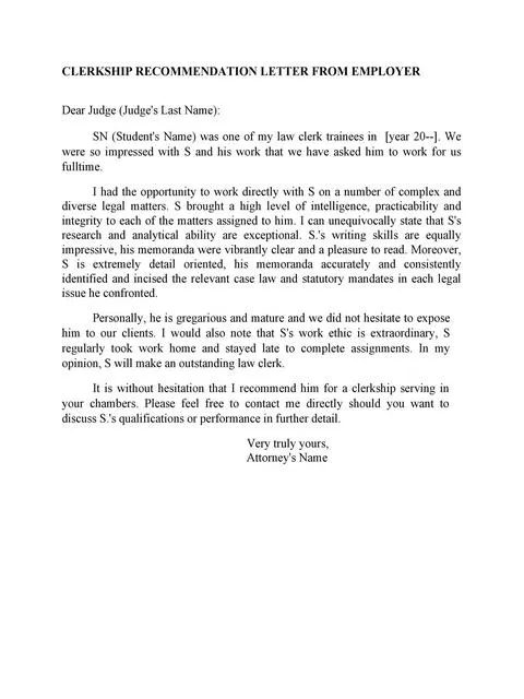Recommendation Letter From Manager Template 19
