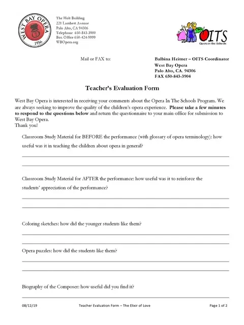 Teacher Evaluation Form Template 31