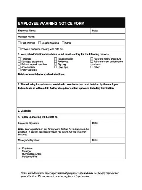 employee write up form 02