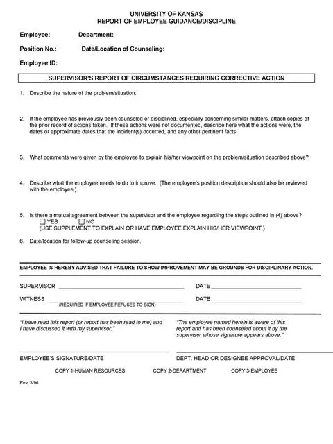 employee write up form 05