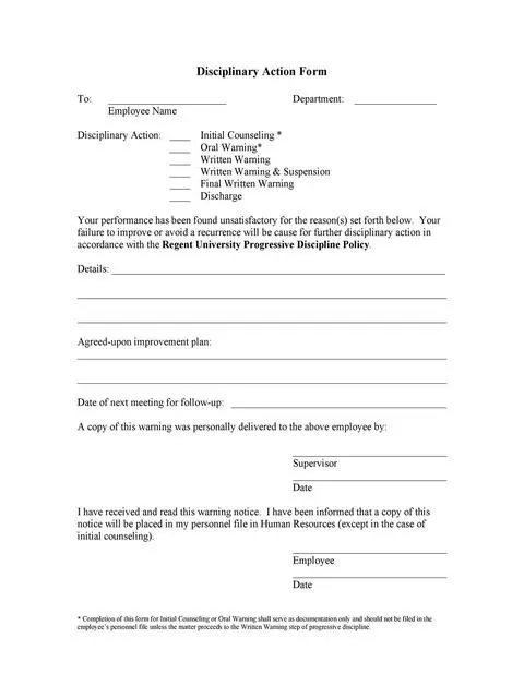 employee write up form 11