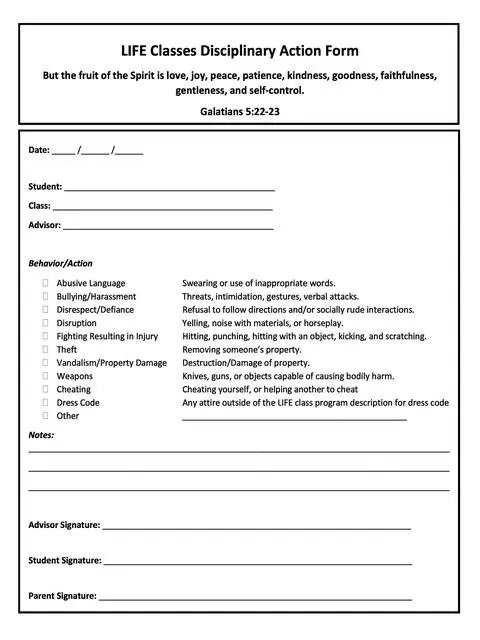 employee write up form 20