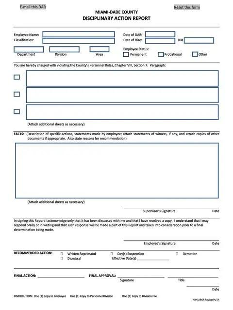 employee write up form 25