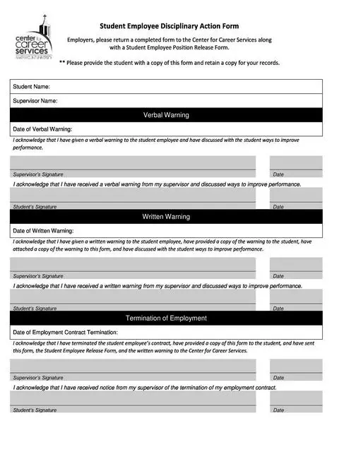 employee write up form 30
