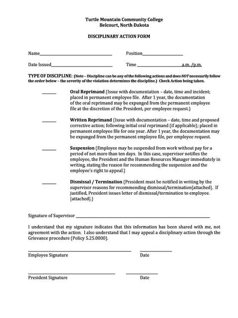 employee write up form 31