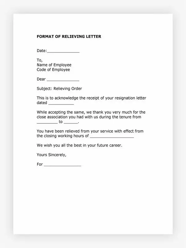 letter of relieving 07