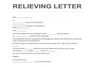relieving letter featured